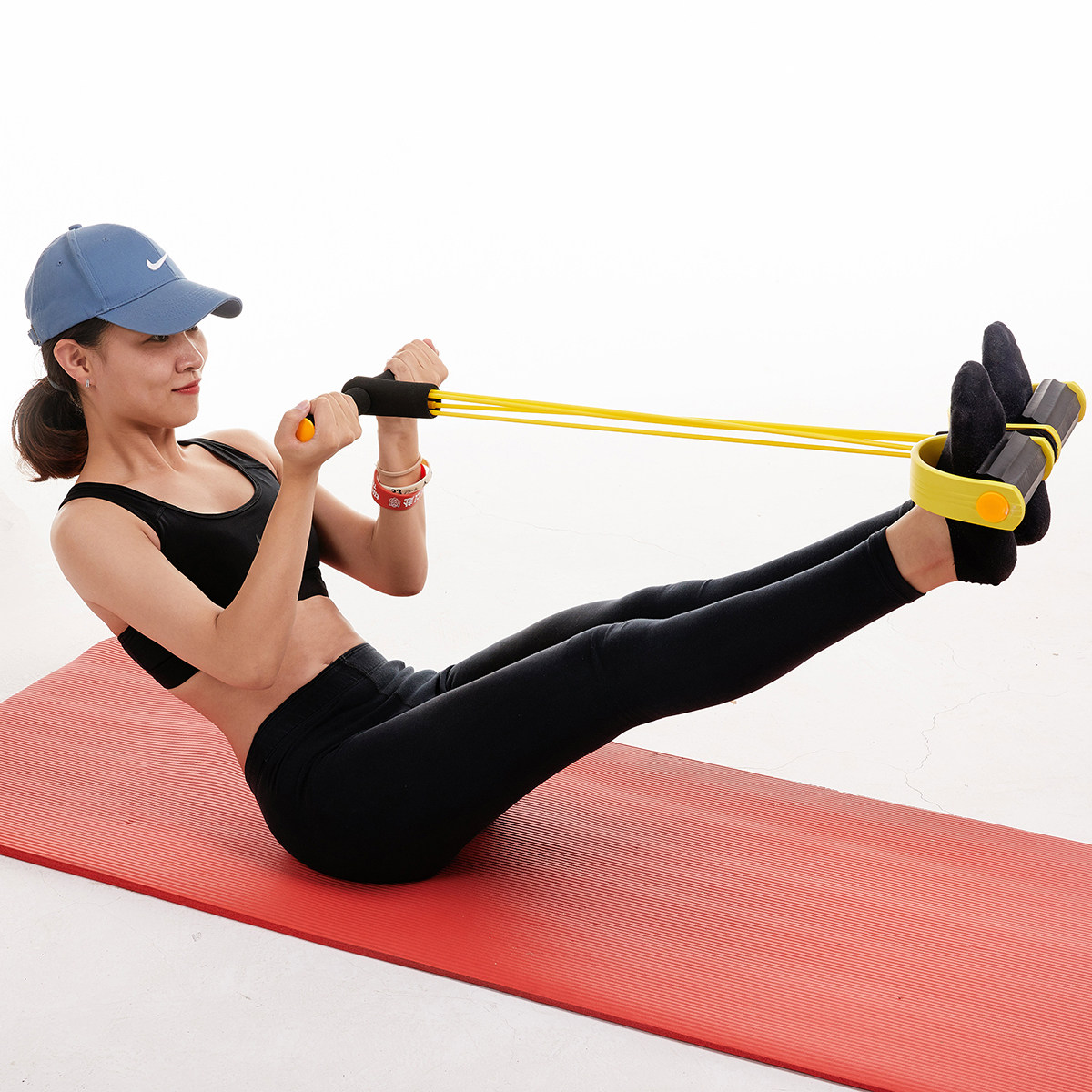 瑜伽拉力器瘦手臂运动健身器材家用弹力绳女减肚子仰卧起坐辅助器