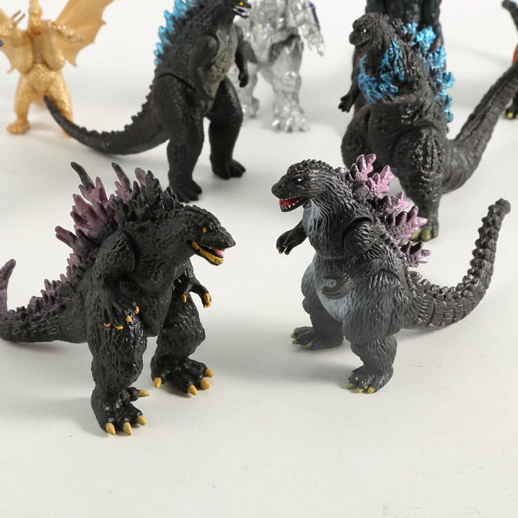 King of Godzilla Monsters Three-headed dragon red lotus Godzilla joint moveable paparazzi model pendulum children's toys