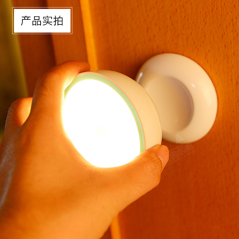 充电池led卧室起夜光控声控床头节能小夜灯过道楼道壁灯人体感应产品展示图5