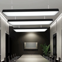 LED long strip office chandelier meeting room rectangular hanging lamp simple fashion ceiling lamp shopping mall office building