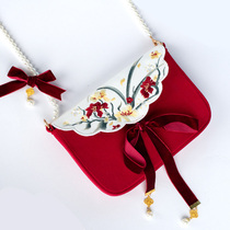 {Tselan Chant} Axillary Bag Woman Summer Design Sense Ancient Wind Hanfu Bag bag Xia Xiaocrowdsourcing Package Original lolita bag