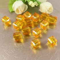 14mm transparent square bead shaking money tree with squared pearl acrylic beads creative DIY haircut beads
