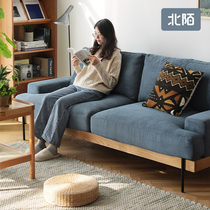 Beimo furniture fabric sofa Corduroy modern simple small apartment living room dark green wrought iron Nordic technology cloth