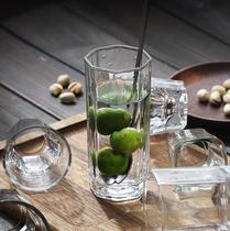 Transparent ordinary glass cup household drinking water straight Cup thick heat-resistant teacup Milk Cup straight water Cup