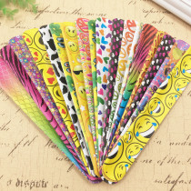 Cartoon snap ring bracelet children nostalgic toys color clapping circle creative student wrist strap tape prize