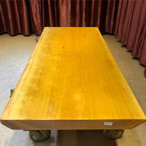 Size: 180-78-8 Yellow flower pear large plate New Chinese solid wood tea table and chairs combined desk table painting case