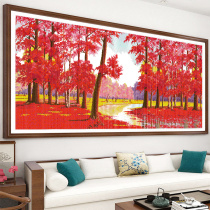 Cross stitch 2021 New Line embroidery living room large landscape landscape painting printing fortune