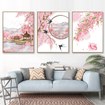 Cross stitch 2021 thread embroidery small living room ten miles peach blossom small pieces new simple modern self-embroidery handmade pendant