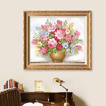 Cross stitch 2019 new thread embroidery living room bedroom vase own embroidery hand simple modern simple embroidery small pieces