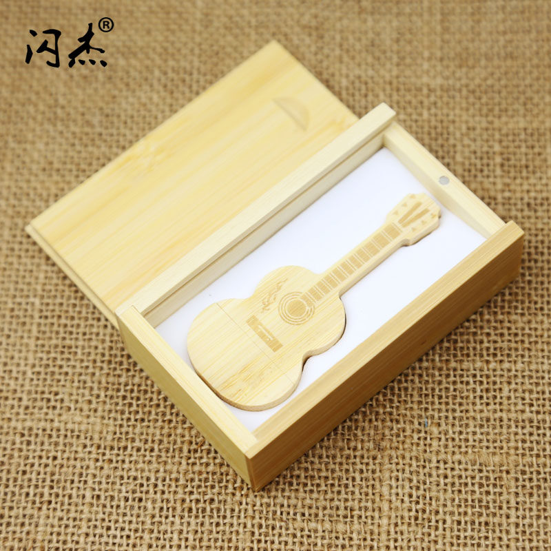 wooden guitar 16g u disk creative gift custom wood business festival diylogo