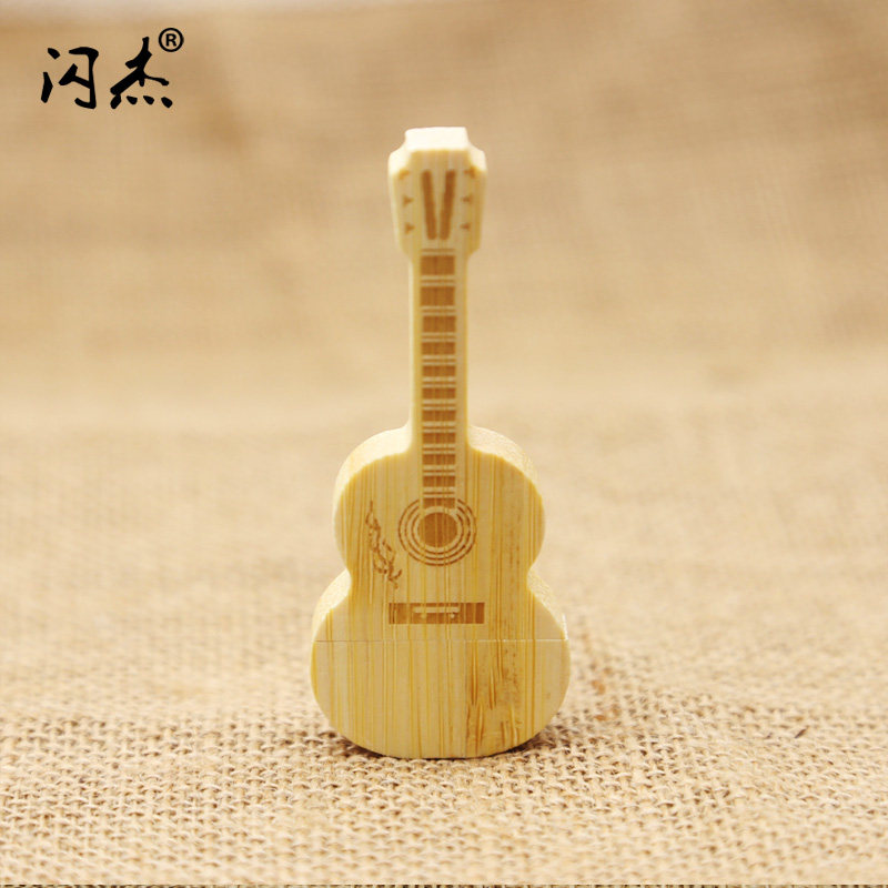 wooden guitar 16g u disk creative gift custom wood business festival diylogo