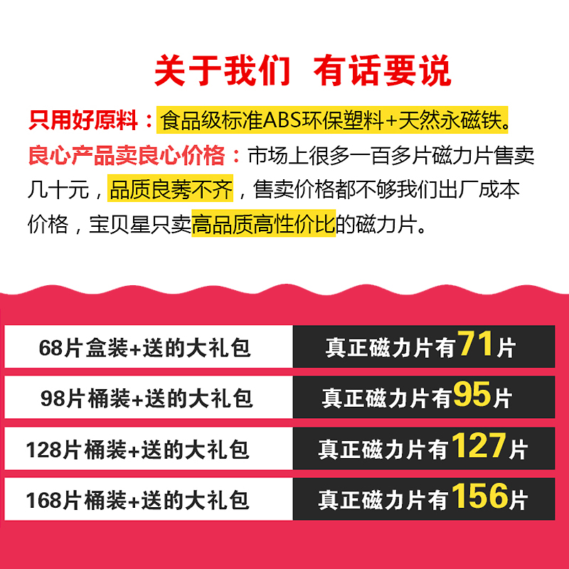 儿童益智玩具 磁力片积木 磁铁性玩具 3-4-5-6-8周岁男女孩产品展示图5