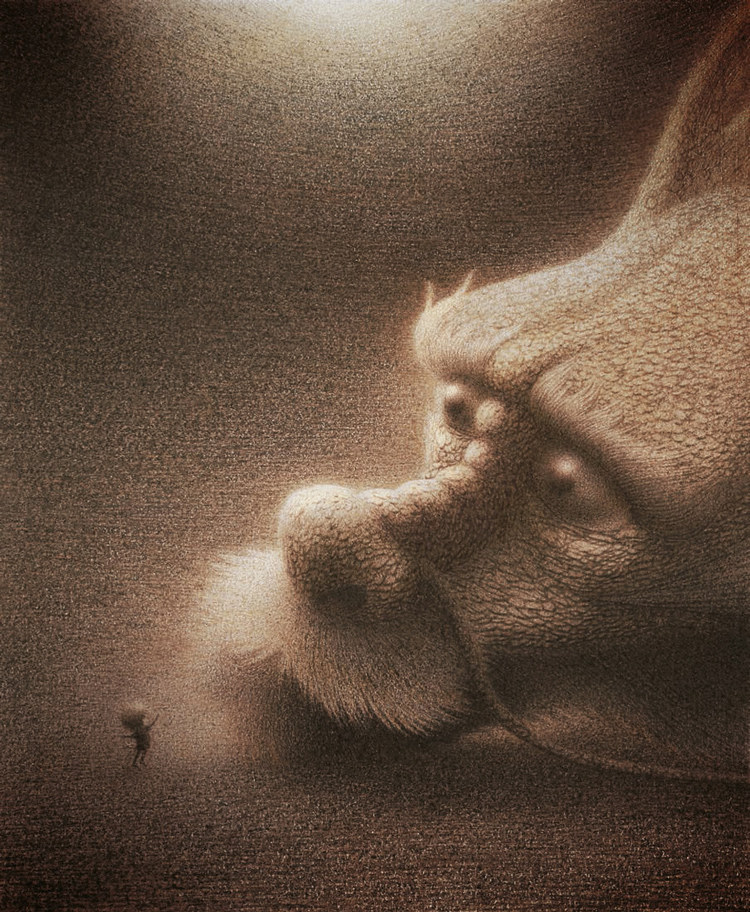 背负重庆城的那条龙,是沱沱照着自家趴在院子里睡觉的老狗画的,加了