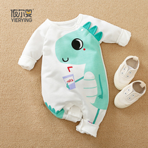 Baby one-piece clothing individuality spring autumn clothing online red male and female baby clothes cotton sweaters climbing to start baby long sleeves