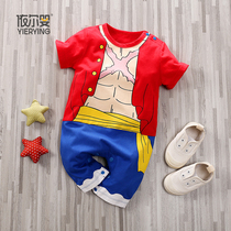 Baby one-piece clothing individuality autumn clothing tennis red sea thief king clothes cotton quality male baby khacoat climb to start son long sleeve