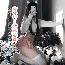 weisgirl mood Japanese sweet one-shoulder sexy student sailor suit suit uniform temptation cosplay