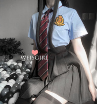weisgirl pure student uniform uniform temptation sexy suit College style badge school uniform cos sailor suit