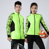 New spring and autumn gas volleyball suit set men and women long sleeve quick dry badminton competition training team uniform sportswear