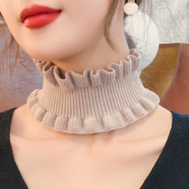 Autumn Winter new Korean version 100 lap Agaric Side Knit Small Apron Wool collar Fake Collar collar Decorative Neck neck Neck Sleeves Women