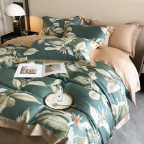 80 Lanh fine silk four piece satin high - end double - sided ice wire is suited for summer cool beds