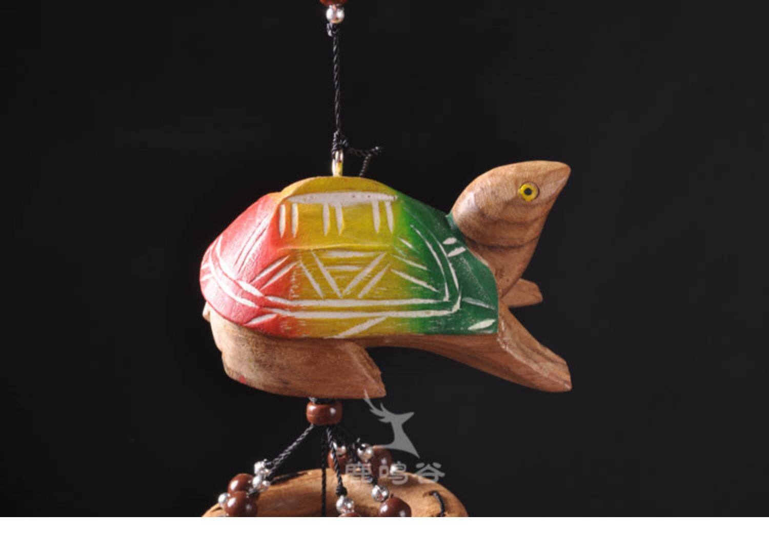 泰国动物风铃实木金属风铃音乐风铃挂饰6管招财门饰礼物