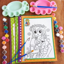 Pigment painting graffiti painting children color painting handmade diy gouache paint watercolor painting baby painting set painting