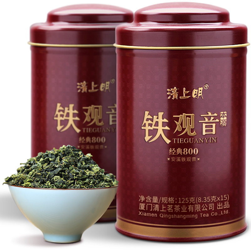 买一送一共250g清上明浓香型安溪铁观音茶叶2016年秋茶新茶产品展示图3