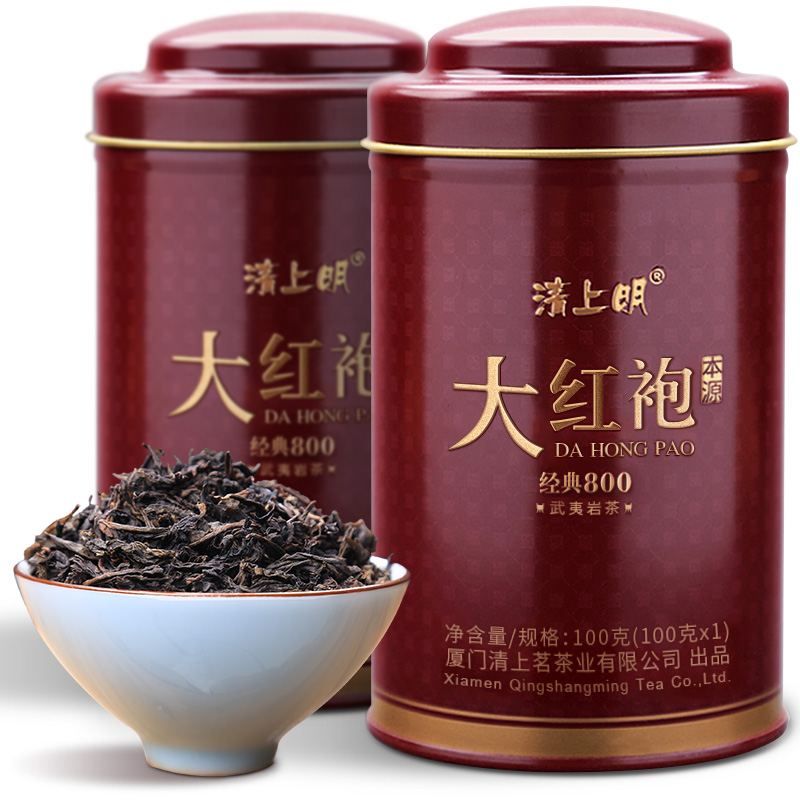 买一送一共200g  清上明大红袍茶叶 乌龙茶 武夷山岩茶散装茶叶产品展示图5