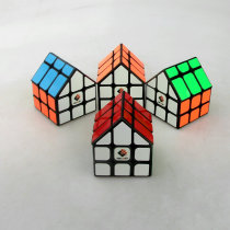 (Ladder color new version of the third-order house Rubiks cube) 3-order deformation Rubiks Cube 3-order variation Magic House No O house Rubiks Cube