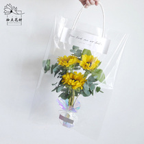 Transparent waterproof handbag net red single bag rose bouquet of flowers with flower shop with Teachers Day