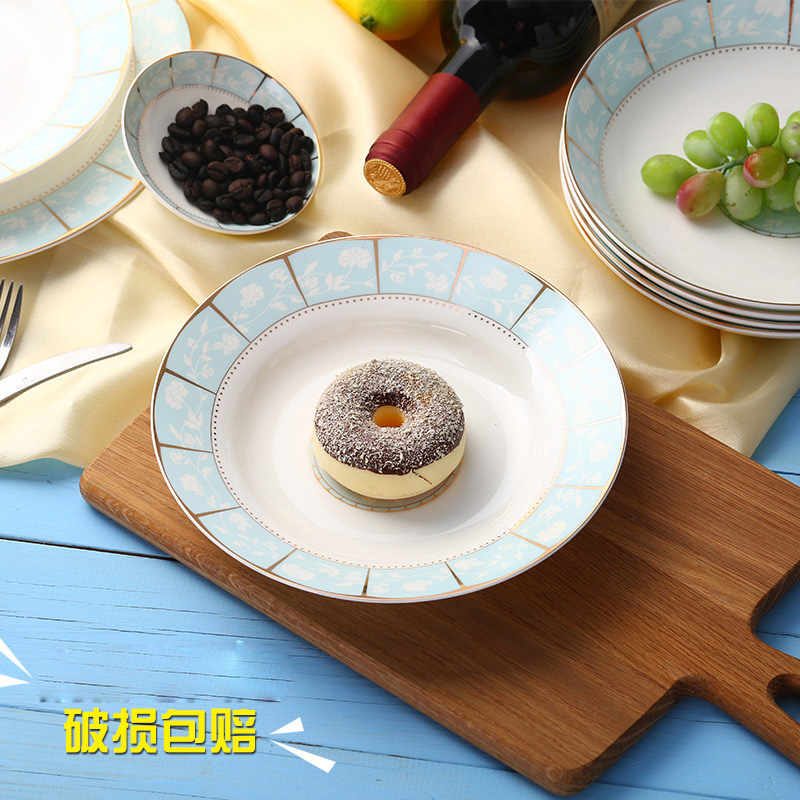 Small age DIY free collocation with tableware suit jingdezhen ceramic tableware dishes suit household dish dish