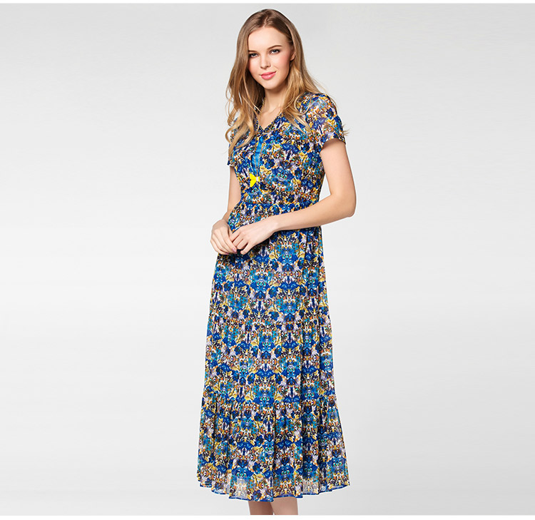 Koradior\/珂莱蒂尔正品夏季韩版雪纺修身网纱