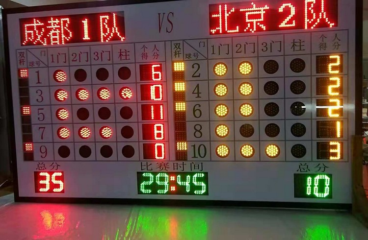 电子门球双杆 电子记分牌 新款新规则门球电子记分牌 计分器