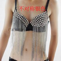 Nightclub dsstage female singer performance uniform pole dance costume photography photo sexy bra Willow Ding chain underwear