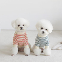 Memory PetKorea Woolly Pet Cat Dog Clothes Anchor Striped Cotton T-shirt