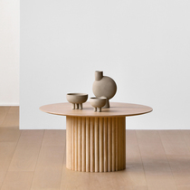 JOLOR Nordic round tea table modern minimalist designer small family room day style Silent Wind Solid Wood Round Table