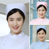 Nurse hat White thickened stiff female pink thin horizontal Nightingale Dovetail hat Nurse hat White