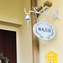 Tian Garden Doorplate Shop Sign Decoration Door Head Welcome to Business Listed Creative Bifacial Billboard Customize