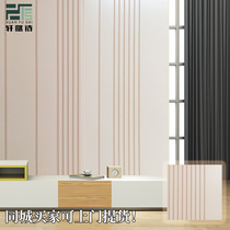 Straight grooved indoor outdoor Three-dimensional wave board waterproof flame retardant PVC bedroom background wall shopping mall wall panel