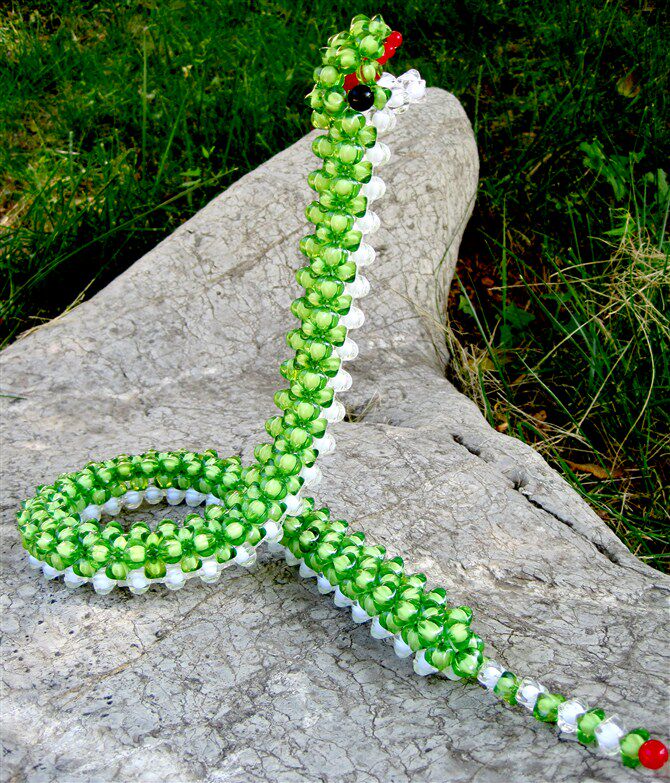 diy工艺串珠艺品发财/现代居家摆件/婚礼/串珠十二生肖蛇包邮结婚