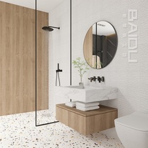 Light luxury pull groove all-body cultural brick white beige grille pattern matte brick texture groove brushed non-slip 300600