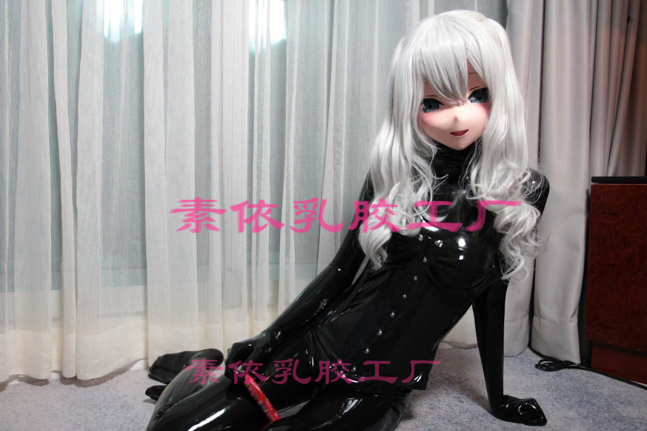 乳胶衣伪娘 latex catsuit 女王 kig 乳胶全包衣 带假