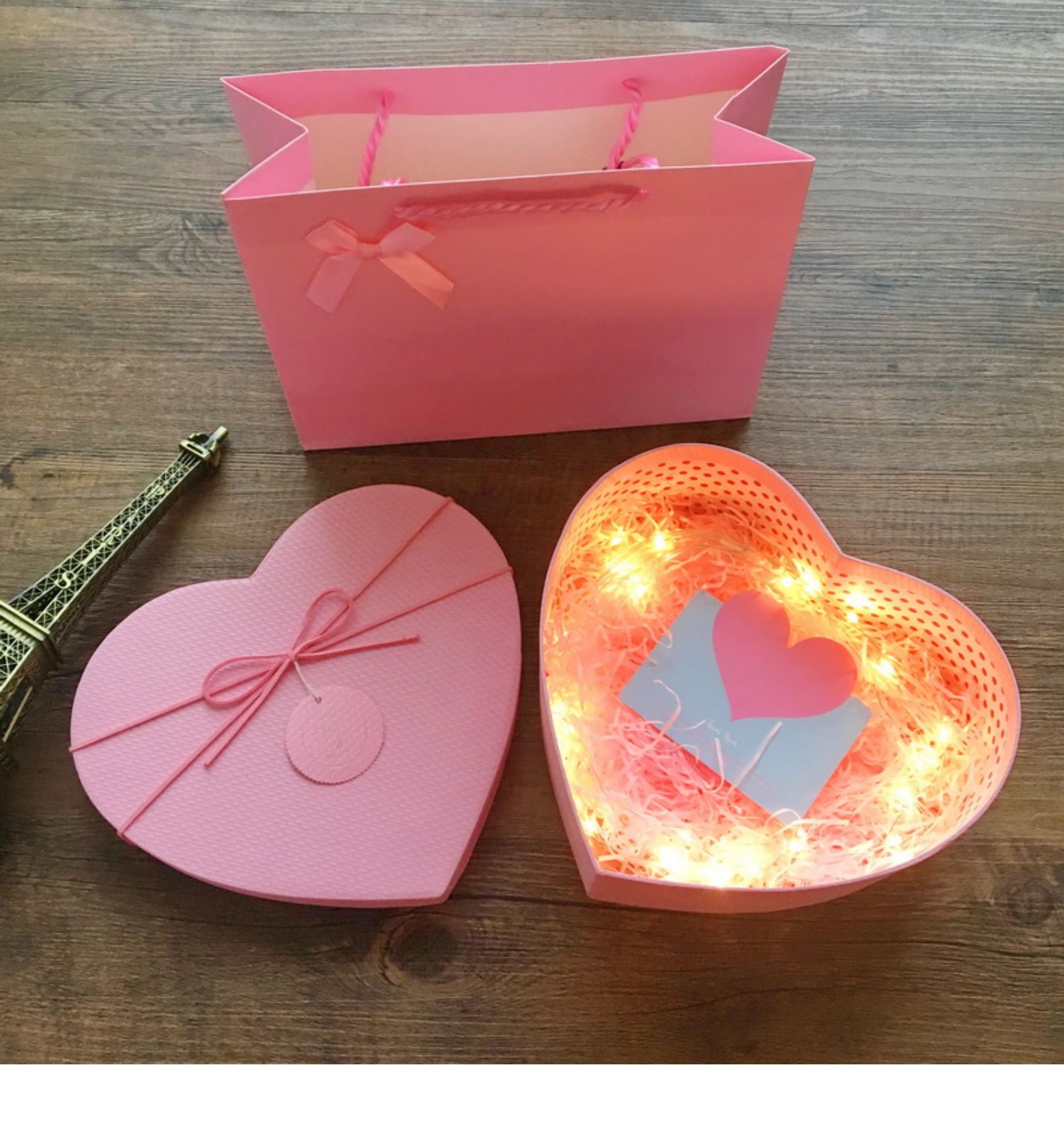 520心形礼物盒空盒爱心盒子生日礼盒仪式感小号口红礼品盒高级