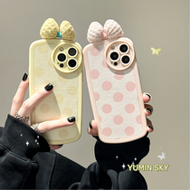 Teenage Wave Dot butterfly knot applicable iPhone13promax apple 12 11 phone shell xs silicone xr stereos 8