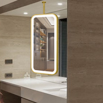 Hanging mirror hanging Air double mirror luminous mirror bathroom hanging mirror ceiling rectangular cosmetic mirror toilet mirror