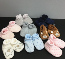 Export British baby autumn and winter soft soled shoes warm shoes Step front shoes Infant socks pure cotton