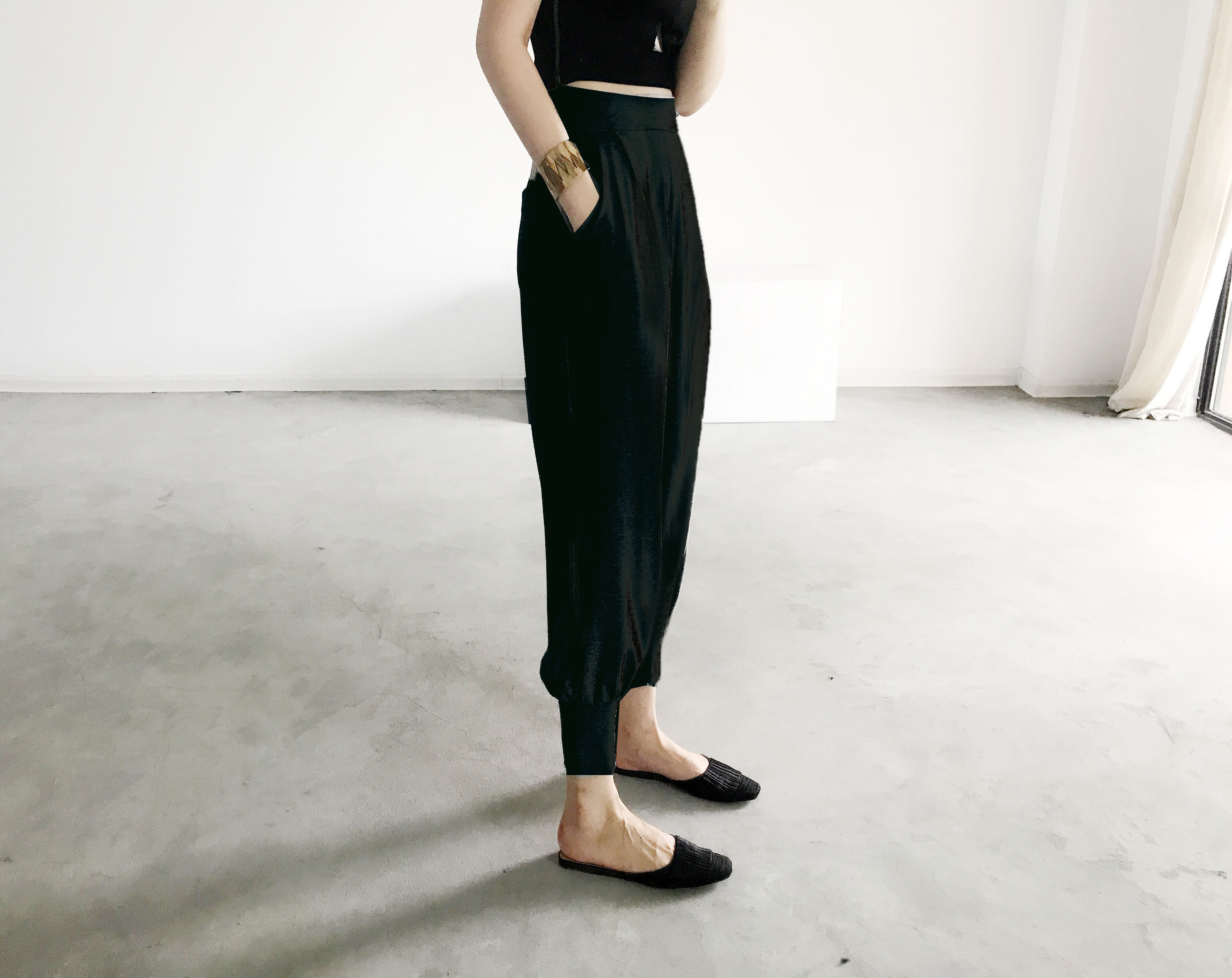 休闲束脚裤女纯棉运动小脚收口九分夏秋松紧显瘦外穿宽松哈伦裤