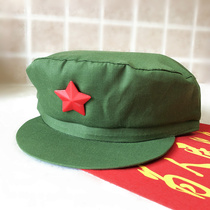Red Army cap children adult old-fashioned military hat liberation hat green army hat gray octagonal Eighth Route Army revolutionary performance military hat