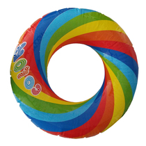 Childrens cartoon thickened rainbow swimming ring Adult male and female swimming ring Lifebuoy baby floating ring inflatable armpit ring