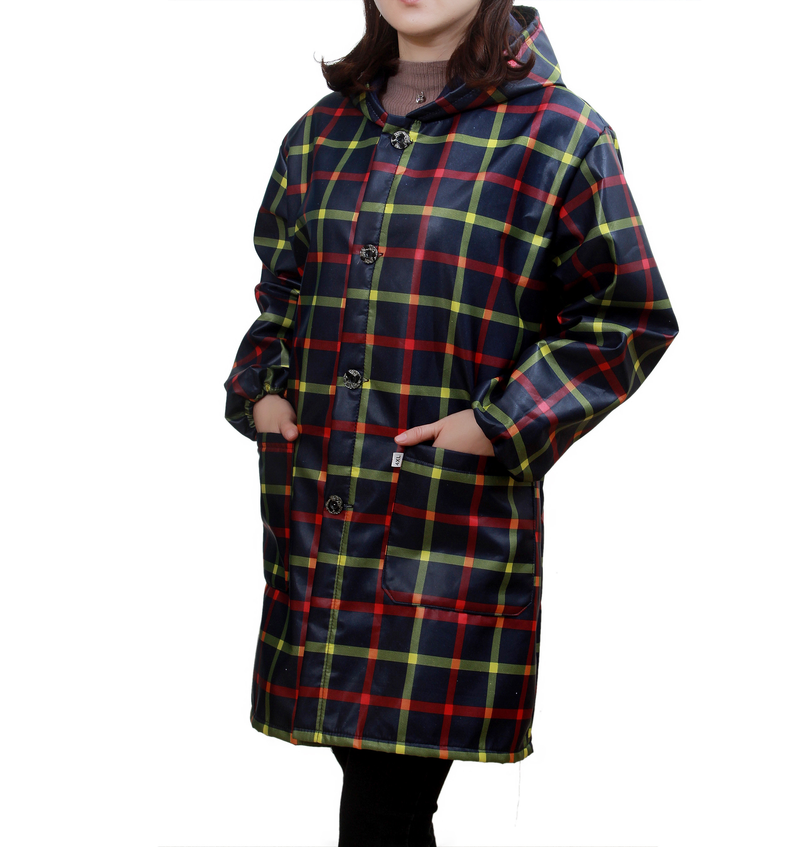 4加防油寒保暖加绒加厚成人罩衣防水围裙护衣男女大褂5加大加长肥